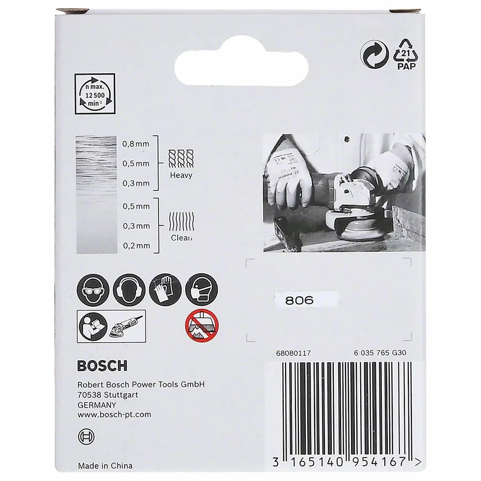 Bosch Profesional Szczotka garnkowa druciana z systemem X-LOCK, drut falisty 75, mosiężny 75 mm, 0,3 mm, X-LOCK