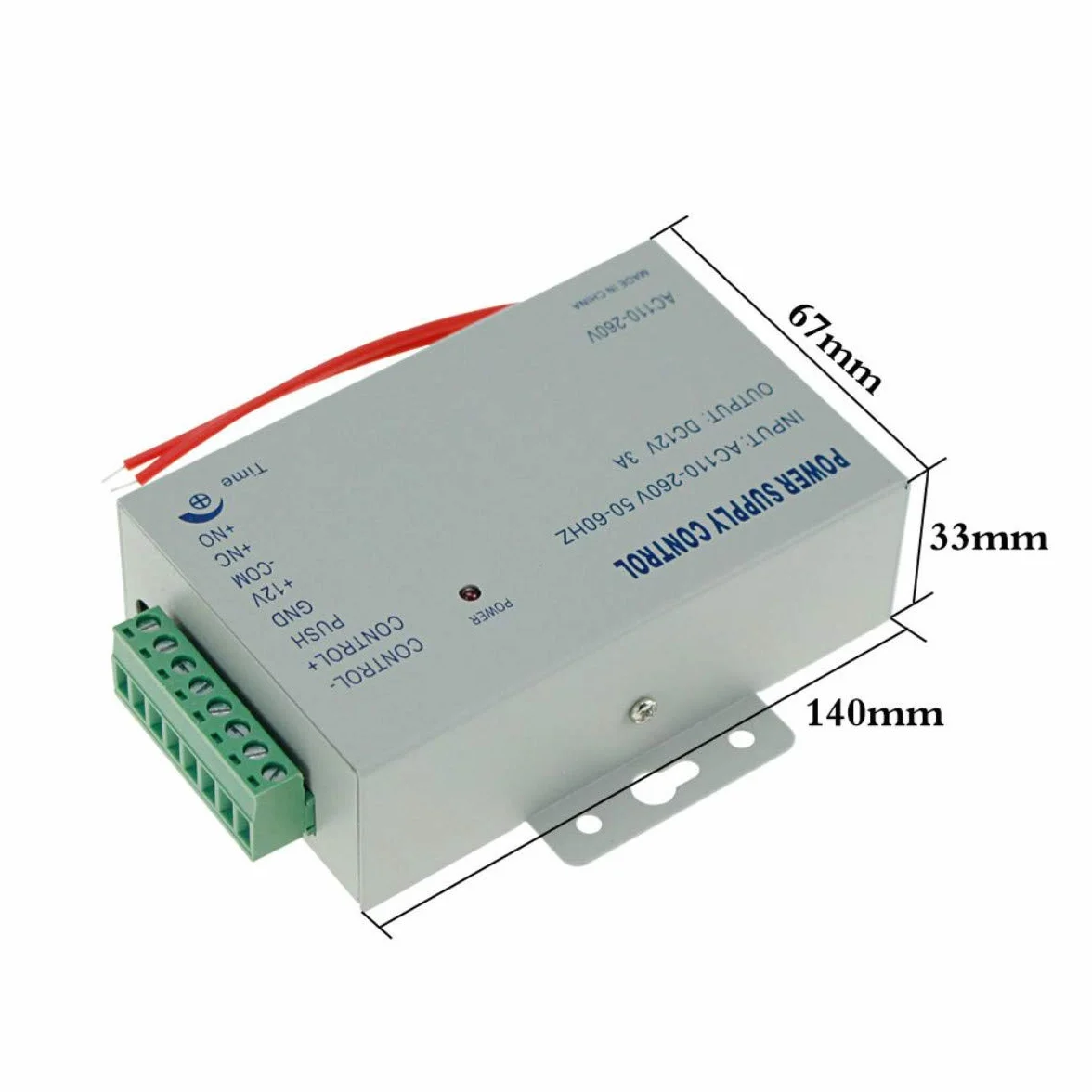 YavIS AC 110-240V do DC12v 3A 36w Power Supply Control dla systemu kontroli dostępu do drzwi zasilania