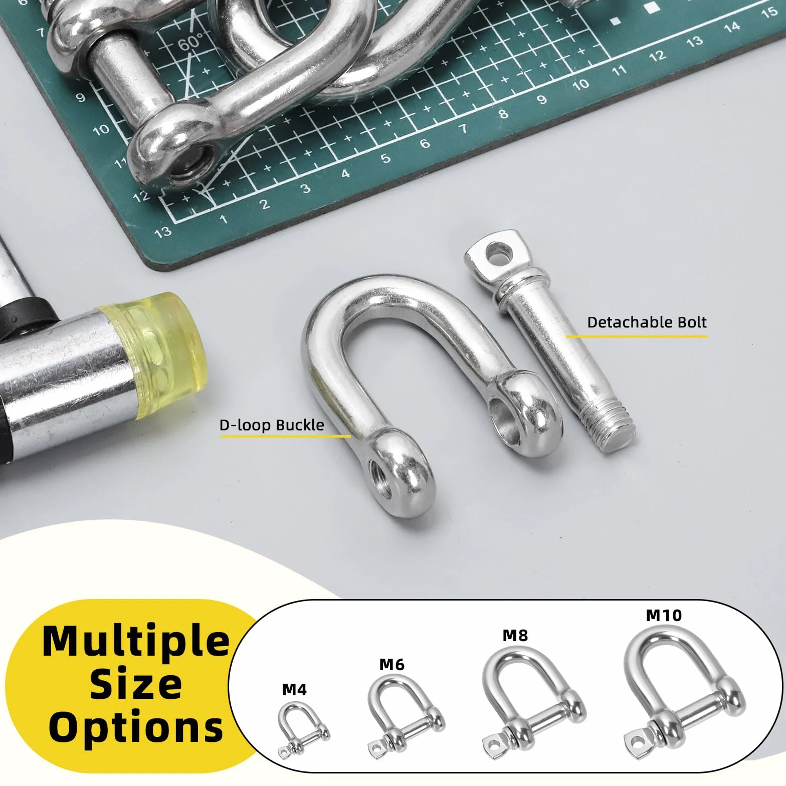304 stal nierdzewna D Shackles śruba Pin Anchor Bow Shackle szekla widełkowa klasy morskiej