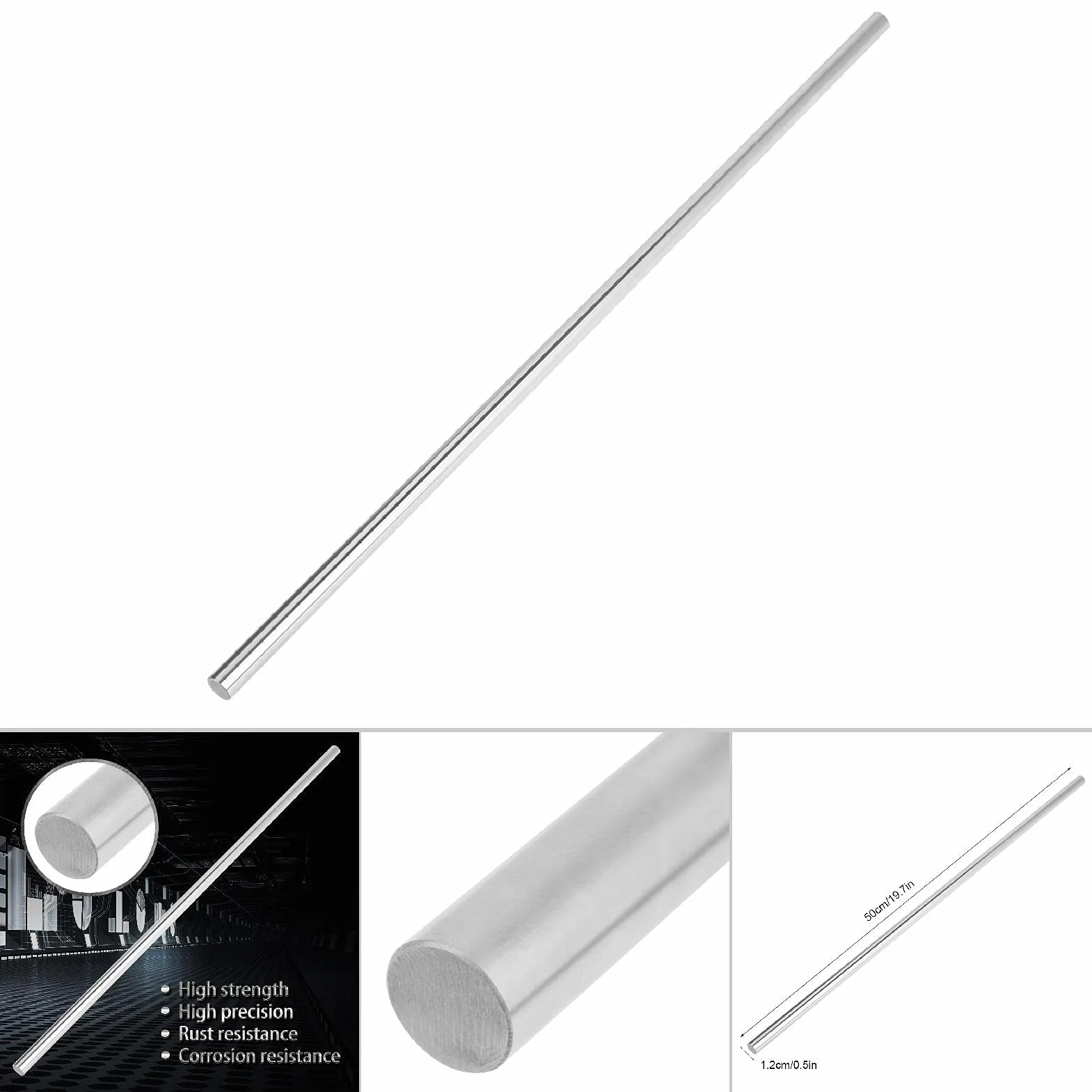 Łożysko walcowe stalowy wałek liniowy prosty okrągły pręt liniowy 500mm