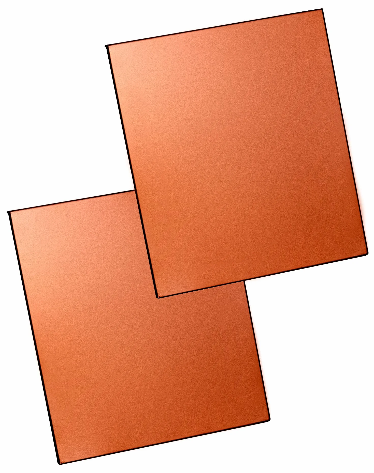 QWORK® 2 szt. Miedzianych płyt, 99% czystej blachy miedzianej 1mm x 100mm x 100mm do rzemiosła metalowego, tworzenia biżuterii, drukowania płytek drukowanych i innych (100mm x 100mm x 1mm)