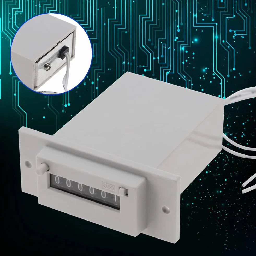 Zaawansowany Elektromagnetyczny Licznik CSK6-YKW Pulse To Urządzenie dla Dużych i Dokładnych 6-cyfrowych Liczenia-AC110V/AC220V/DC24V dla zastosowań Przemysłowych (AC220V)