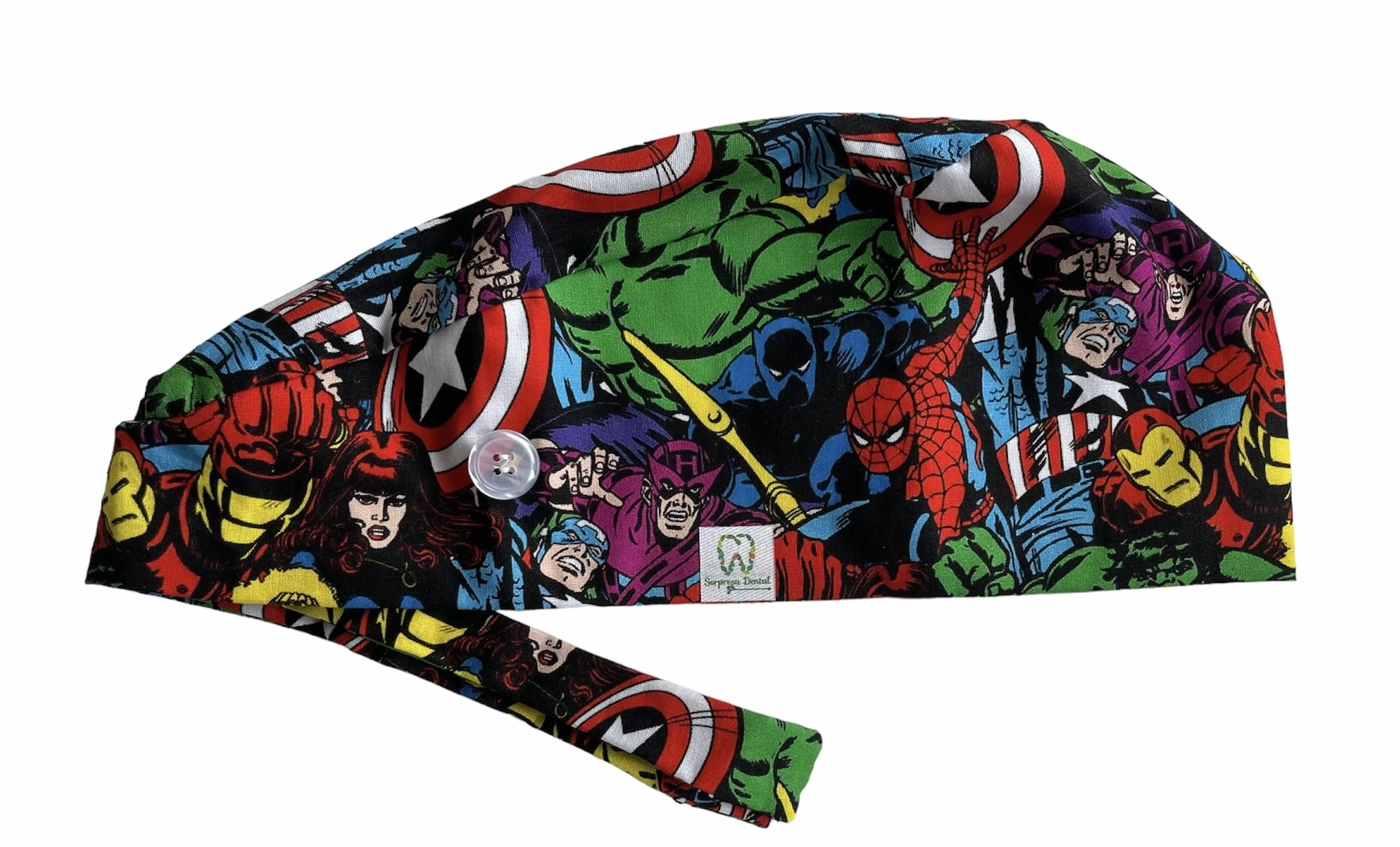 Czapka chirurgiczna Avengers, czapka chirurgiczna Avengers, Marvel Nakrycia głowy pielęgniarskie, Nadruk, rozmiar uniwersalny