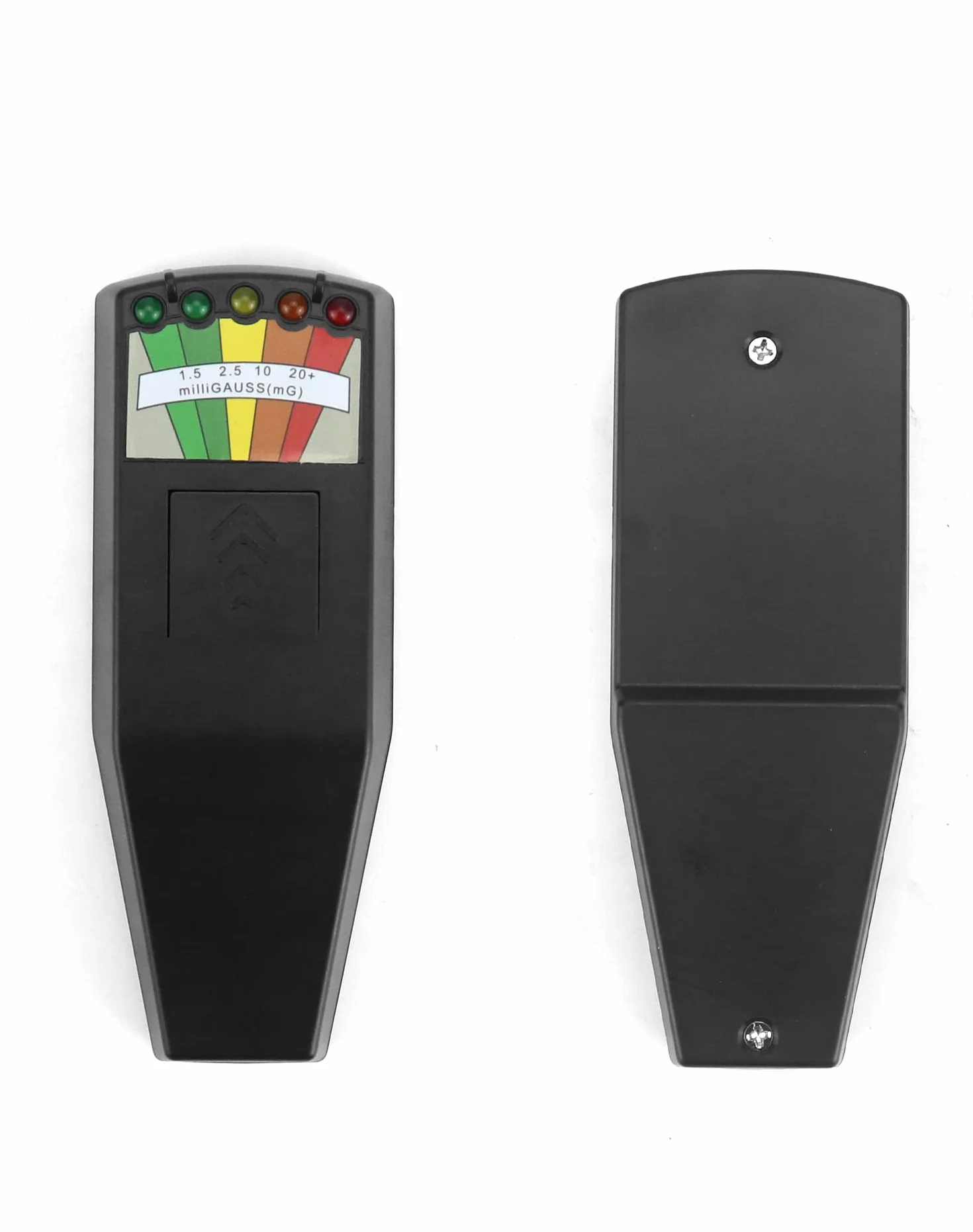 QWORK® Przenośny detektor promieniowania, miernik K2 EMF, tester urządzeń elektromagnetycznych, czarny, bez baterii