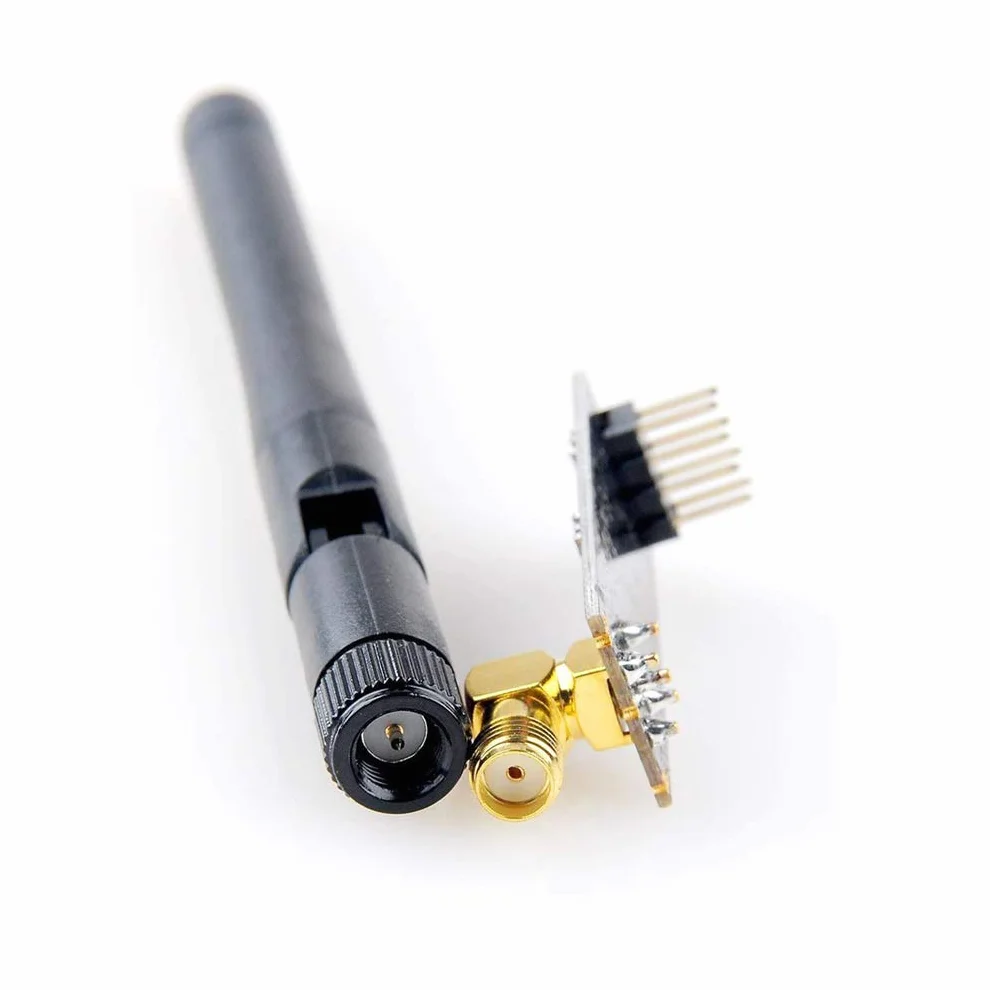Hailege 2 szt. NRF24L01+PA+LNA bezprzewodowy moduł nadawczo-odbiorczy RF z anteną SMA 2.4G 1100m kompatybilny