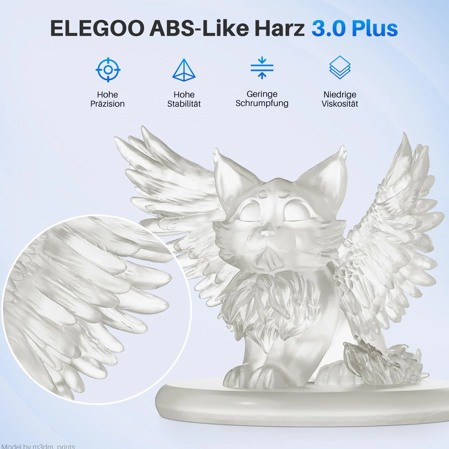 ELEGOO ABS-Like Resin 3.0 Plus żywica do drukarki 3D 405nm UV wysoka precyzja półprzezroczysta 1kg