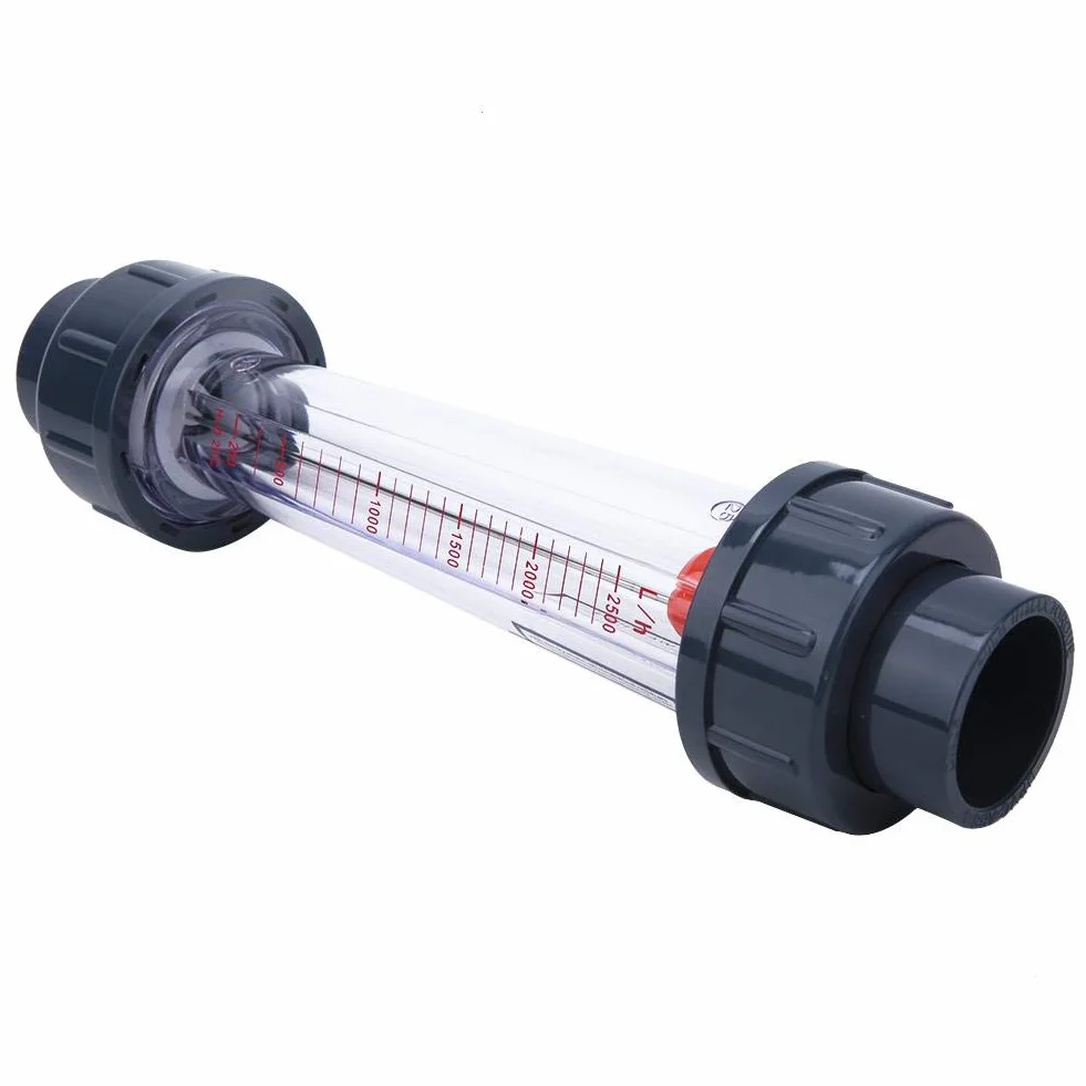 Przepływomierz z tworzywa ABS, płaski otwór z tworzywa sztucznego (średnica wewnętrzna 32 mm), LZS-25 (D) 250~2500 l/h
