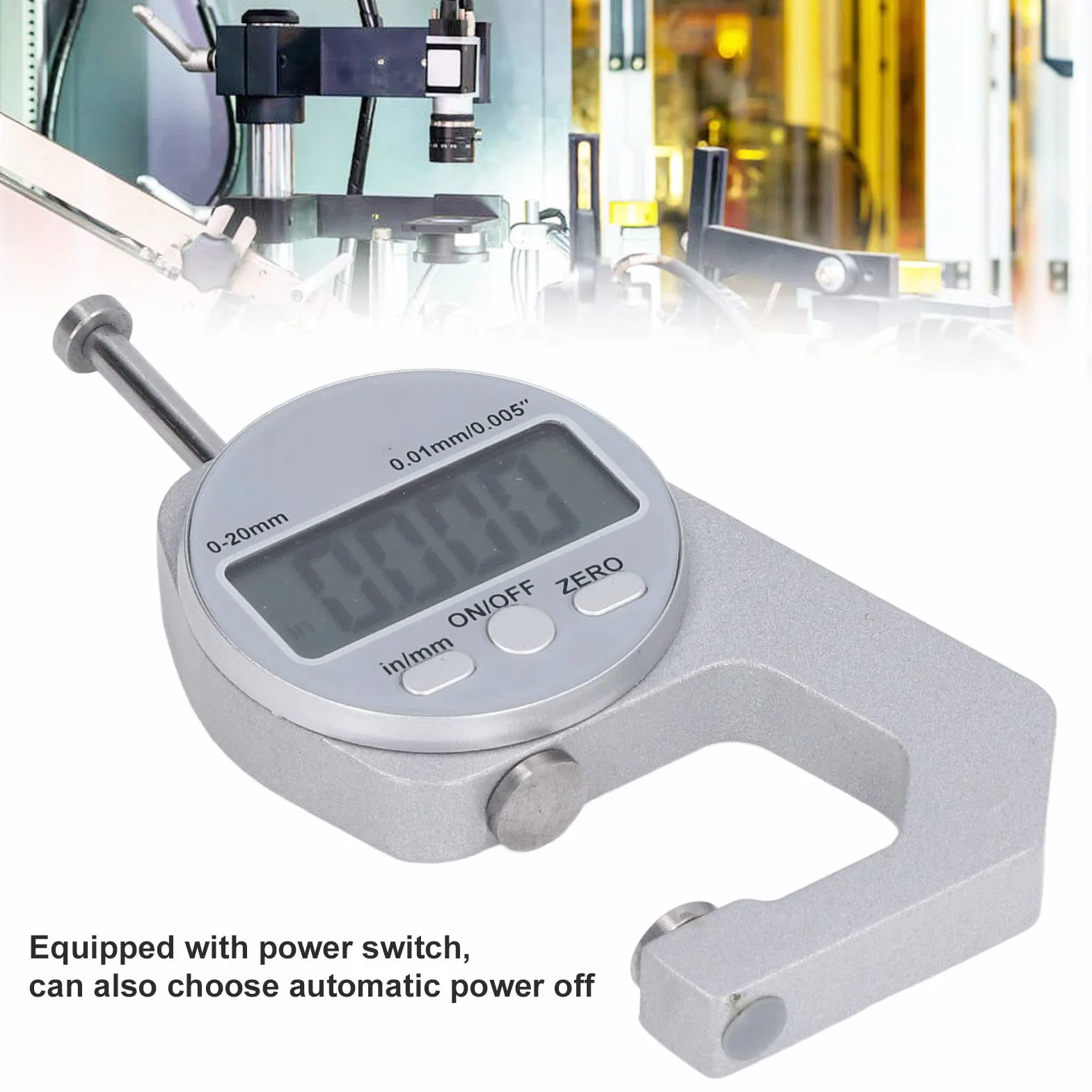 Grubościomierz Cyfrowy 0-20mm Elektroniczny z Wyświetlaczem LCD do Metalu
