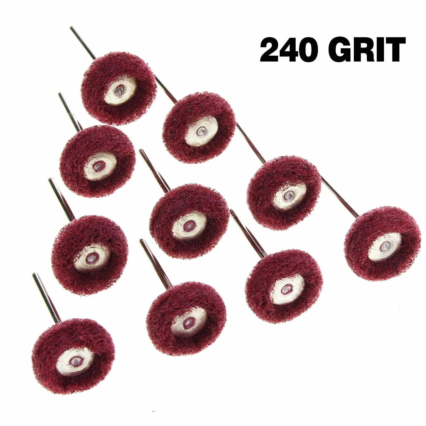 HSeaMall 40 szt. tarcze polerskie 2,5 cm 80/150/240/300 Grit do narzędzi obrotowych