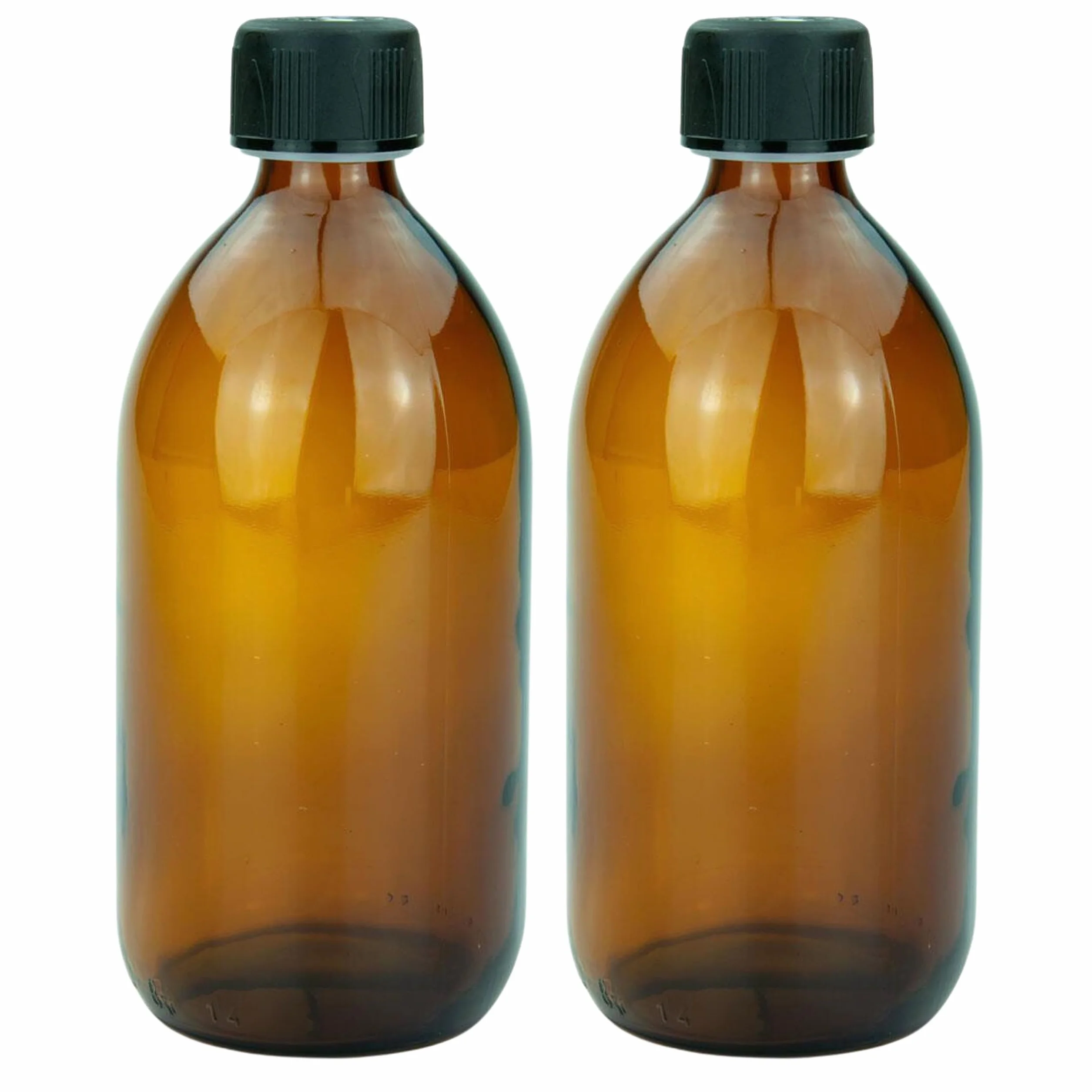 Mikken Brązowe Butelki Szklane 500 ml z Zakrętką