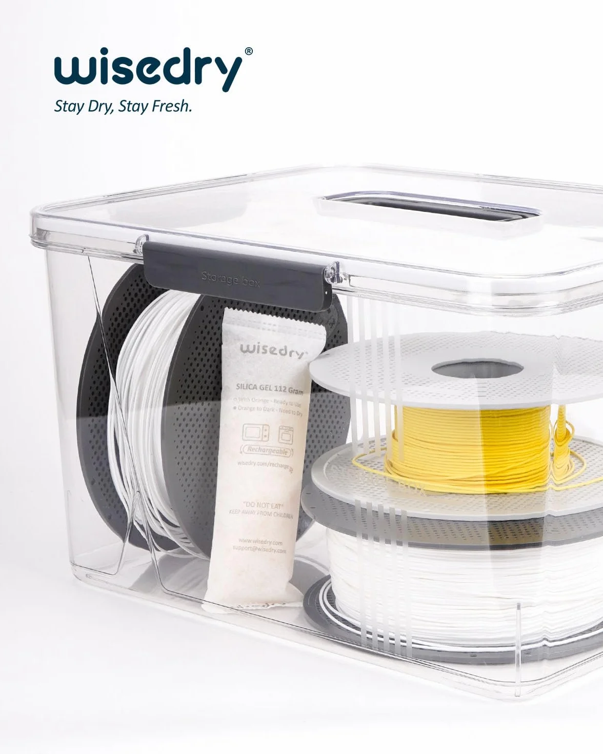 Wisedry 112g Kieselgel Desiccant Packs [4 Packungen] mit Orange Anzeige Perlen für 3D Drucker