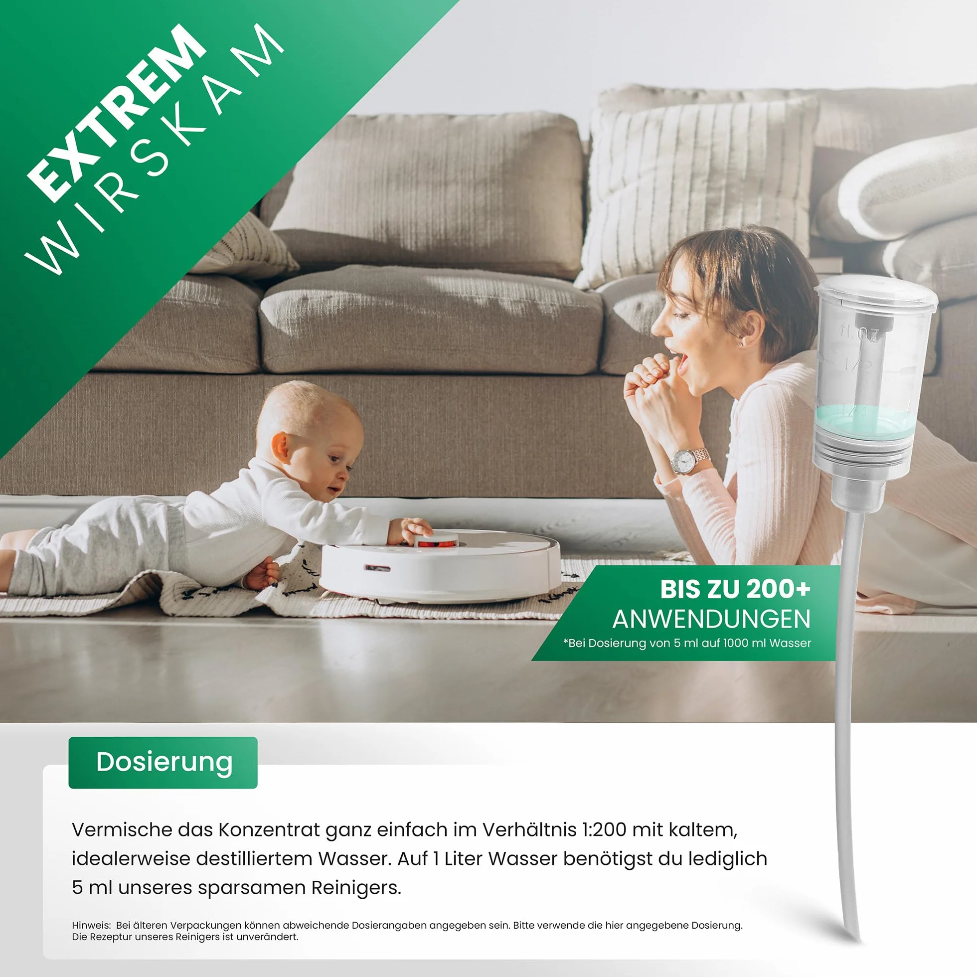 BiOHY Środek do czyszczenia podłóg do wszystkich robotów o zapachu wiosennym (250 ml), koncentrat do czyszczenia wszystkich robotów odkurzających z funkcją mopowania i odkurzania na mokro, niski