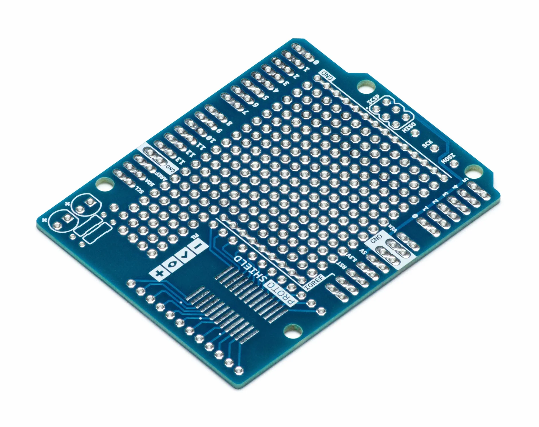 Arduino Proto Shield REV3 UNO Size [TSX00083] – Płytka prototypowa Arduino REV3 w rozmiarze UNO, idealna do łatwego tworzenia prototypów i eksperymentowania z układami elektronicznymi.