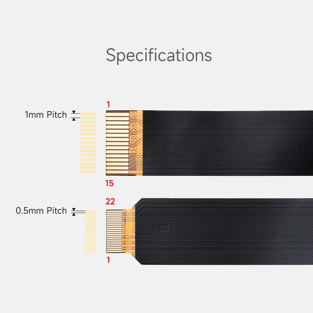 Waveshare CSI FPC Flexible Cable For Raspberry Pi 5, 200mm, 22Pin To 15Pin, Suitable For CSI Camera Modules