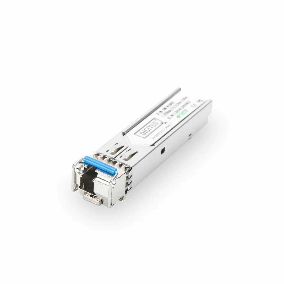 DIGITUS Uniwersalny Gigabit SFP Module 1.25 Gbit/s Mini GBIC jednomodowy LC Simplex dwukierunkowy TX1310/RX1550nm 20 km Plug & Play