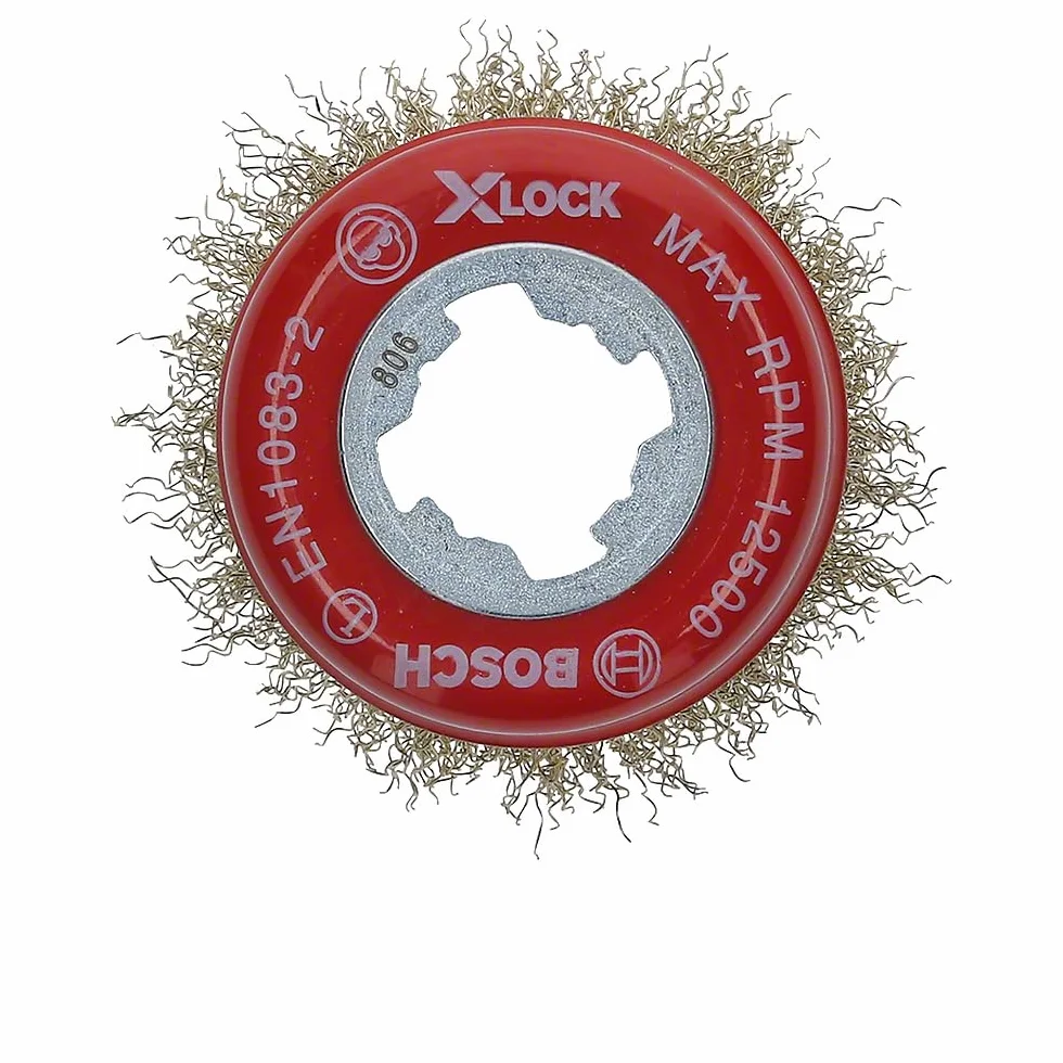 Bosch Profesional Szczotka garnkowa druciana z systemem X-LOCK, drut falisty 75, mosiężny 75 mm, 0,3 mm, X-LOCK