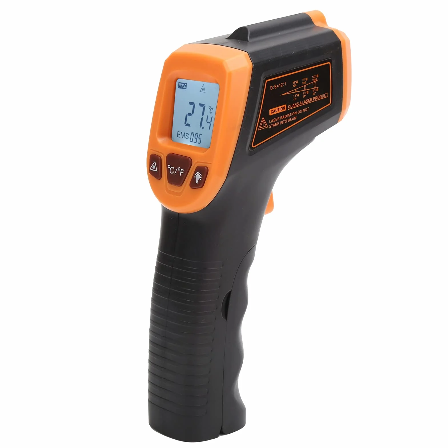 Termometr na podczerwień, od -50 ℃ do 600 ℃ ℉ Pistolet do Pomiaru Temperatury Pistolet z Podświetleniem, Bezdotykowy Termometr na podczerwień Pistolet do Pomiaru Temperatury