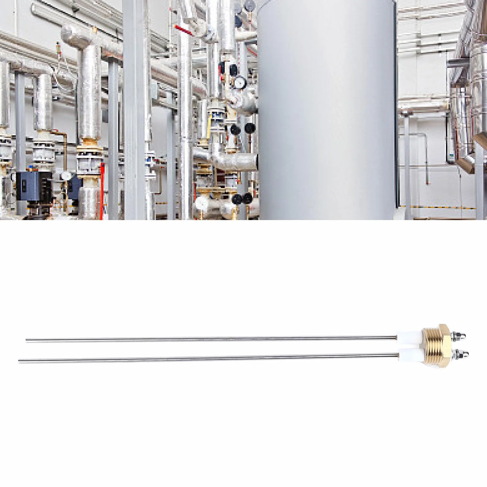 Elektroda Poziomu Wody, 2-pinowa Sonda Czujnika, PTFE Mosiądz Stal Nierdzewna, do Kotła, Wykrywanie Poziomu Cieczy