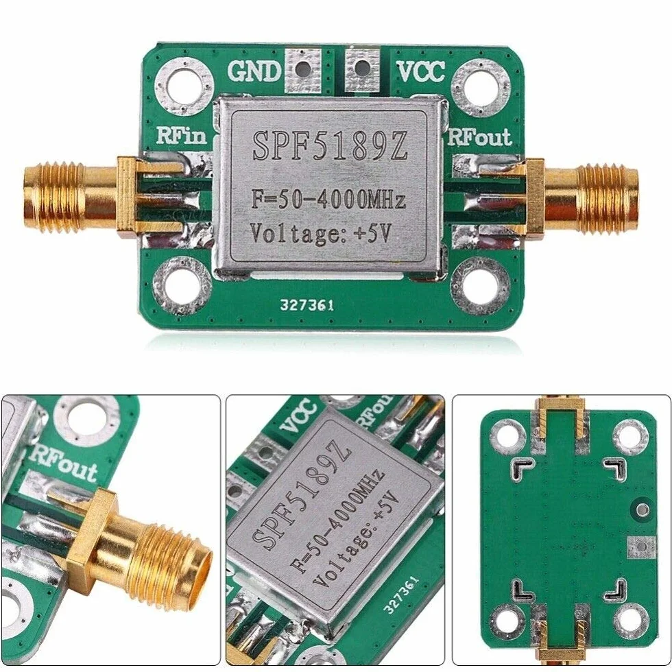 2pcs LNA 50-4000MHz SPF5189 RF Low Noise Amplifier Signal Receiver NF 0.6dB
