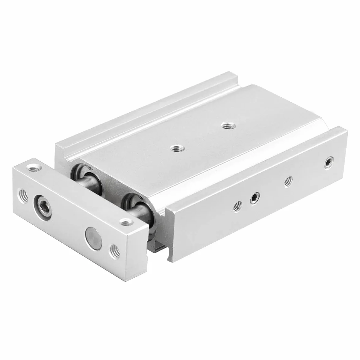 Heschen podwójny aluminiowy cylinder powietrzny CXSM 15-25 prowadnica pręt płytka podwójny pręt prowadnica pneumatyczne łożysko ślizgowe amortyzowane otwór 15 mm 25 mm skokowe podwójne działanie