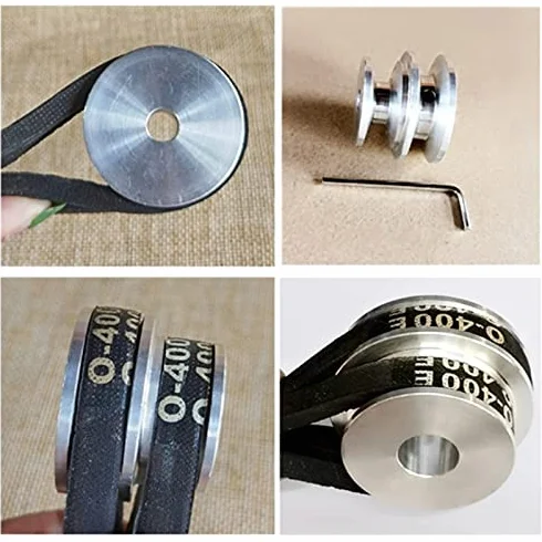 Koło pasowe ze stopu aluminium podwójne rowkowanie 50/60 mm 8-20 mm stałe wiertło do wału silnika