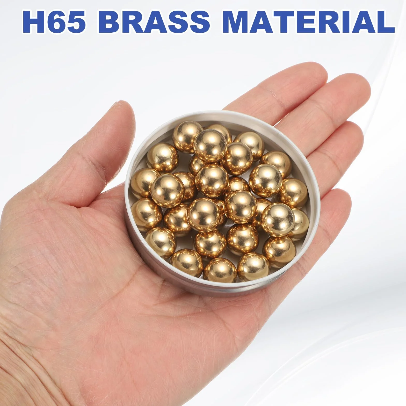 QUARKZMAN Łożyska kulkowe 30 szt. 1/2" 12,7 mm H65 mosiężne precyzyjne