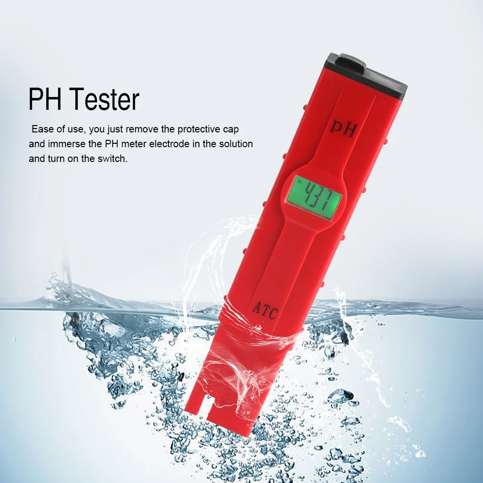 Miernik PH Tester jakości wody z wyświetlaczem LCD - Haofy Cyfrowy miernik wartości PH ATC Tester jakości wody ± 0,01pH Cyfrowy miernik TDS o wysokiej dokładności do wody pitnej Basen