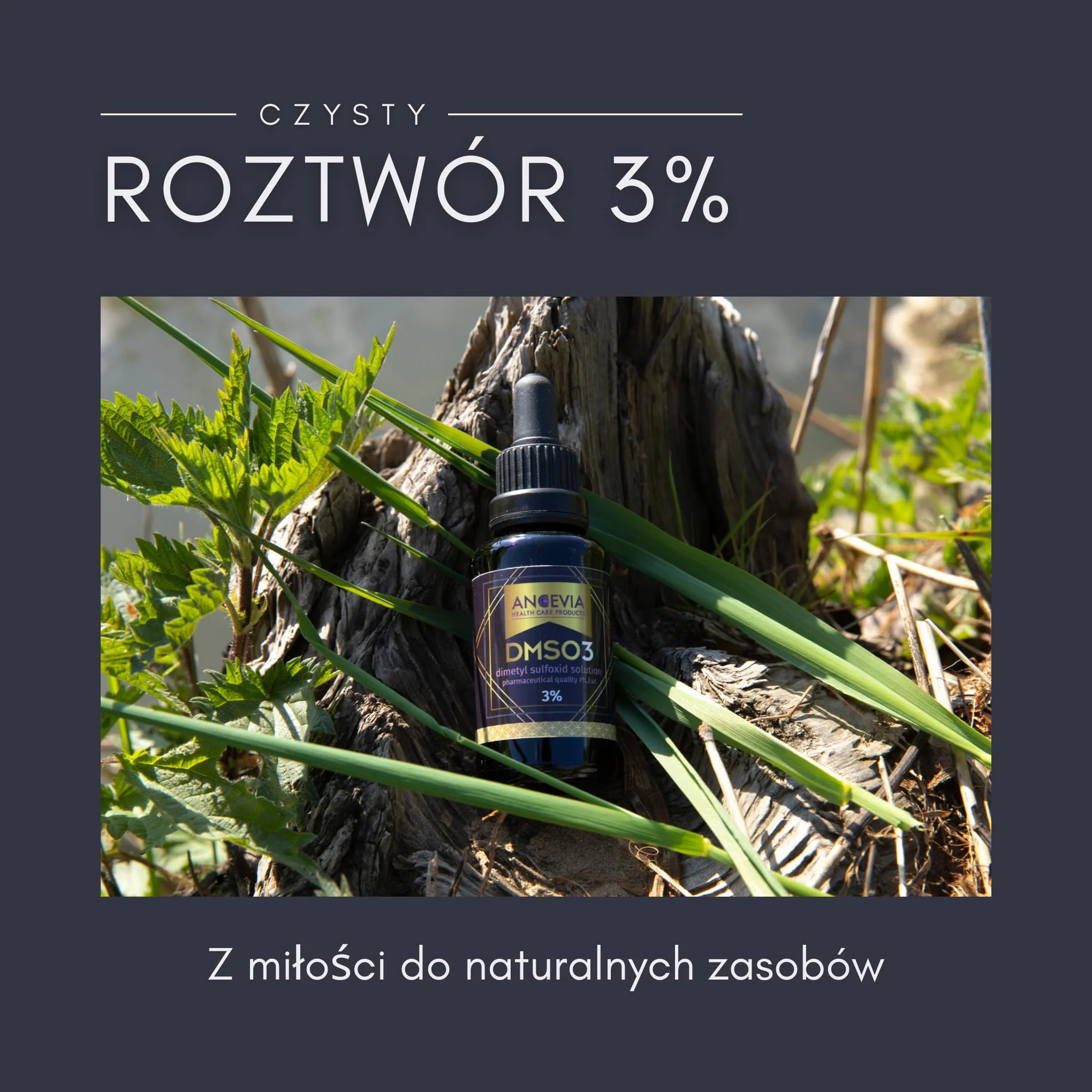 ANCEVIA® DMSO 3% Krople (30ml) - Gotowy do użycia (Bez rozcieńczania) - Wyprodukowano w Niemczech - Dimetylosulfotlenek w szkle MIRON (Ochrona UV) - Czystość Farmaceutyczna