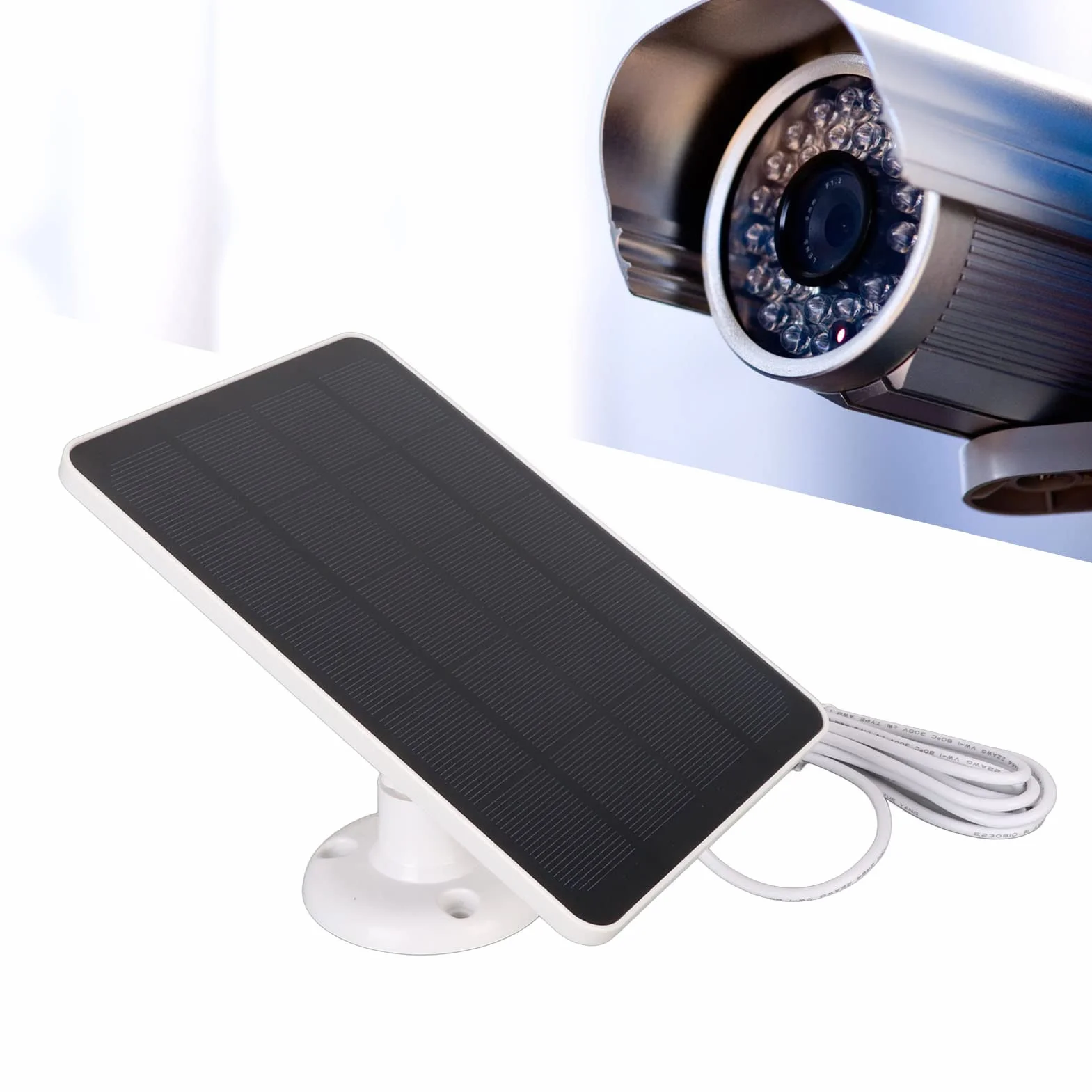 Panel Słoneczny 4W IP65 Do Kamery Bezpieczeństwa Eufycam Essential Spotlight XL Spotlight Biały