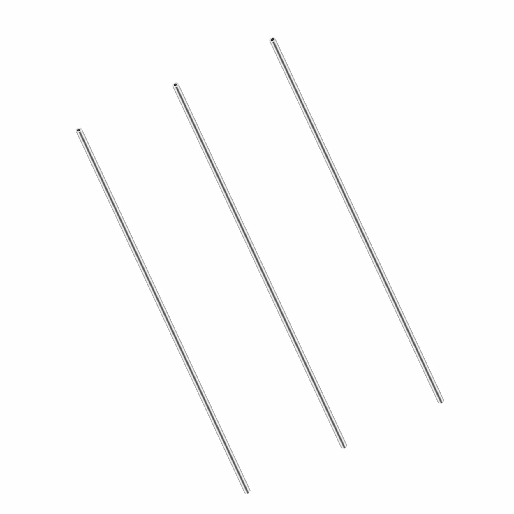 Okrągłe rury ze stali nierdzewnej 304, średnica zewnętrzna 2 mm x 0,5 mm, grubość ścianki, długość 250 mm, rura ze stali nierdzewnej, przemysłowa prosta rura (3 szt.)