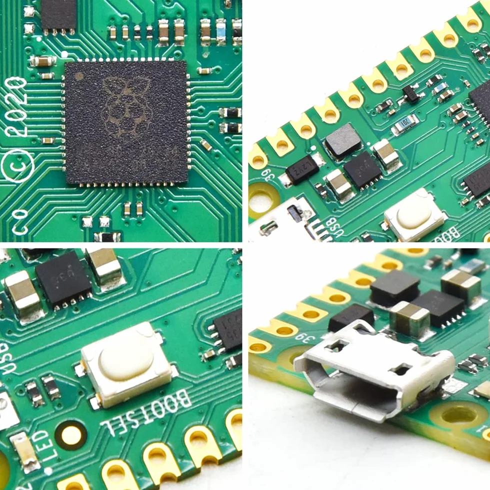 Adeept Raspberry Pi Pico wstępnie lutowany nagłówek kabel USB mini płytka rozwojowa mikrokontrolera RP2040 ARM Cortex M0+