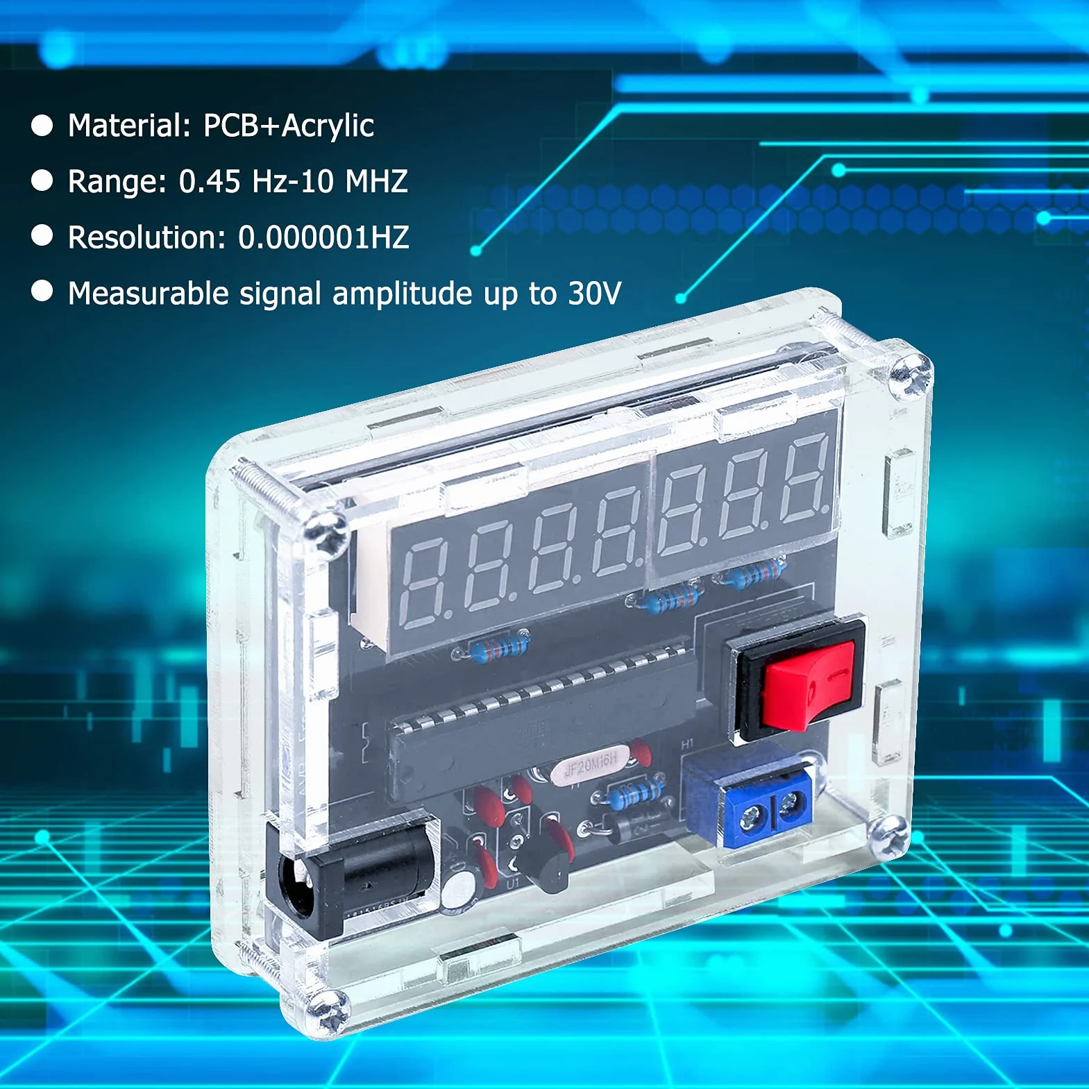 Cyfrowy miernik częstotliwości 0,45 Hz-10 MHz DIY zestaw pomiarowy