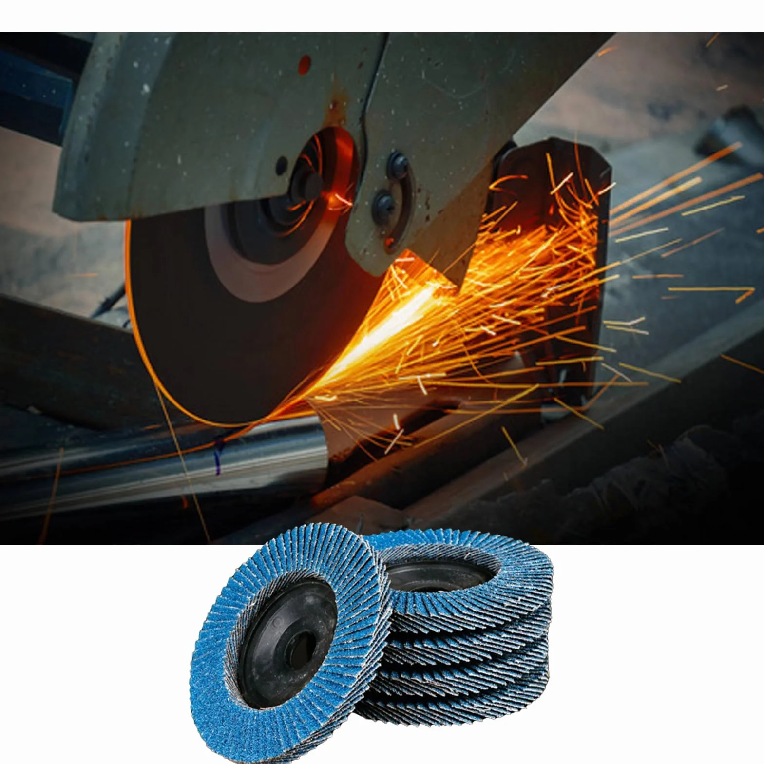 12 sztuk krążków wachlarzowych, ściernych, ściernych, 75 mm, ziarnistość 120, tarcza lamelowa, do metalu, stali, drewna, tarcza szlifierska, mop szlifierski, płyta do szlifowania, kolor niebieski