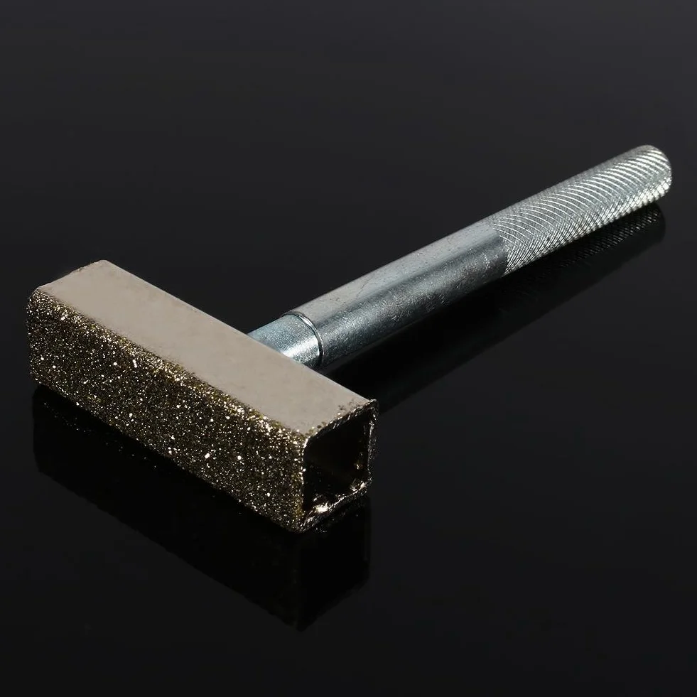 Samfox Wytrzymała komoda diamentowa, 12 x 8 x 1,6 cm, tarcza szlifierska powlekana diamentem, komoda ścierna, narzędzie korygujące, szlifierka do toaletki