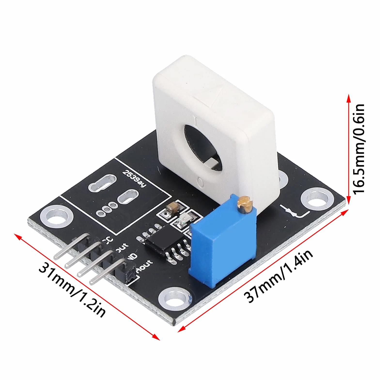 Czujnik Prądu Halla, 35a WCS1800 DC 5V Moduły Zabezpieczające Przed Zwarciem Regulowany Detektor Zabezpieczenia Nadprądowego Do Inteligentnego Wykrywania Przetężenia Silnika Samochodu