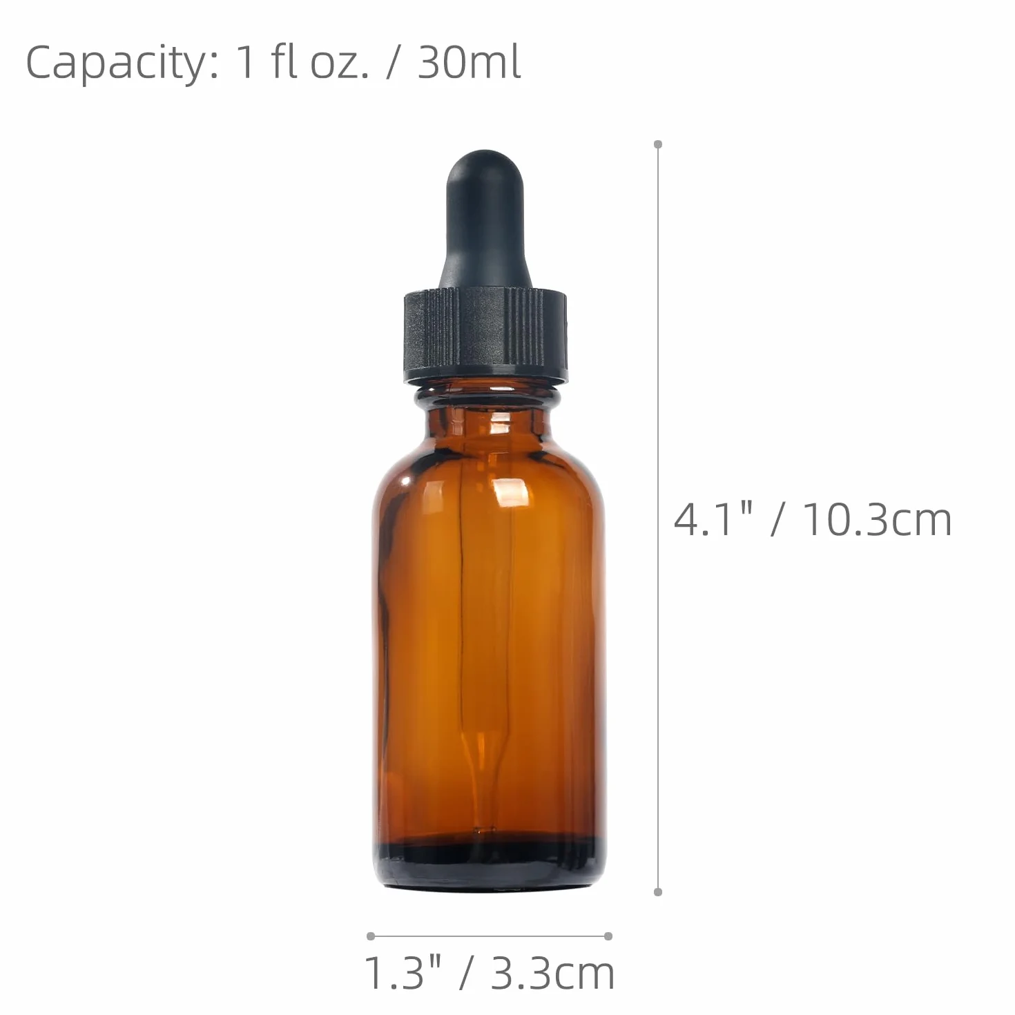 Magic Season Boston okrągłe szklane butelki (bursztynowe / 30 ml z zakraplaczem/2 szt.)