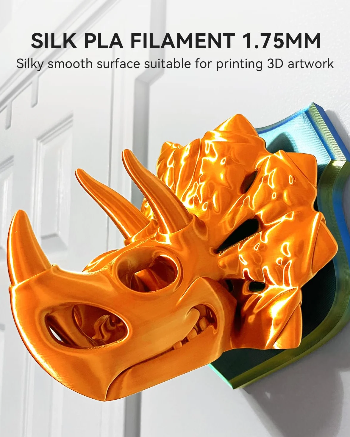 SUNLU PLA+ jedwabny filament 3D 1,75 mm 1 kg szpula jasne złoto