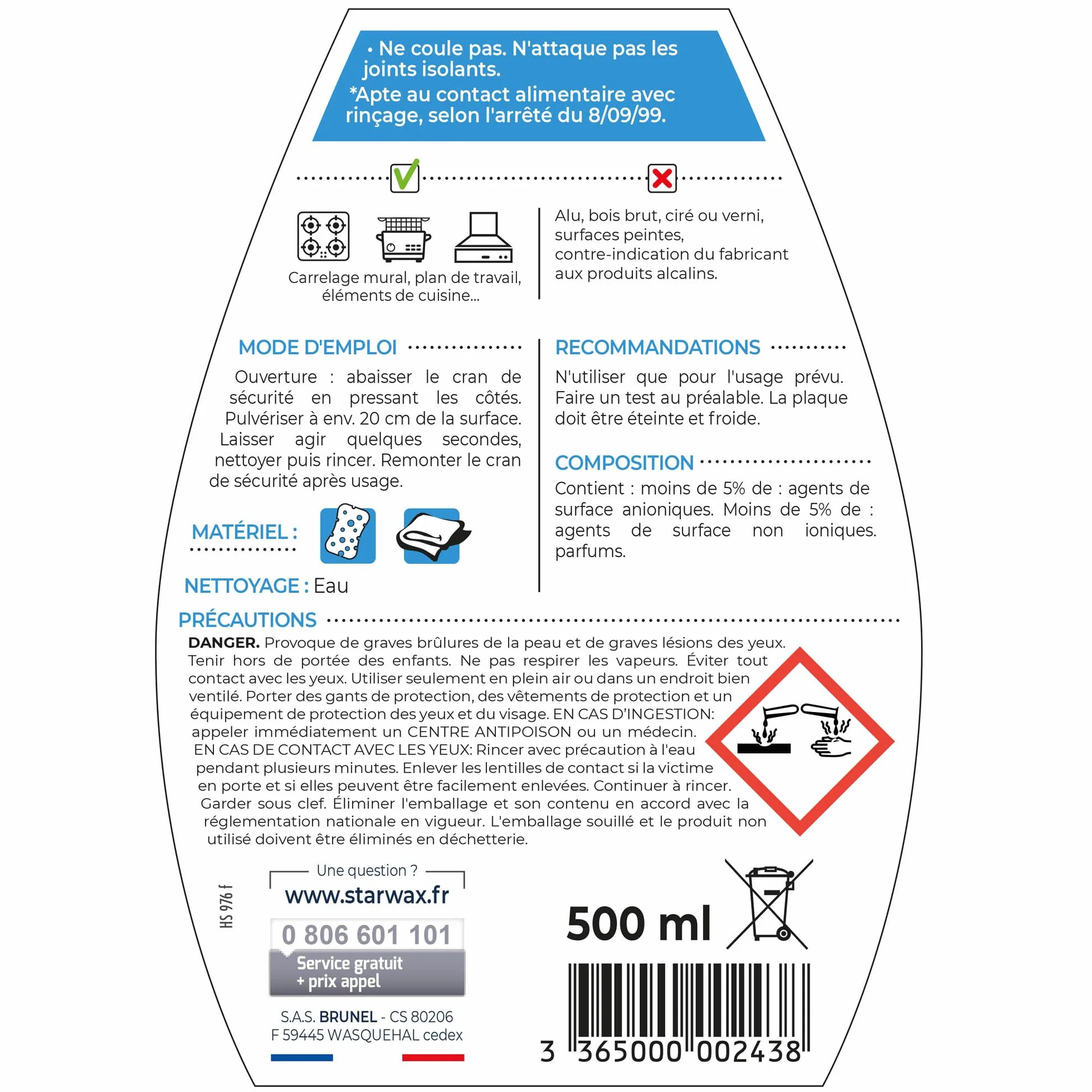 STARWAX - Supermocny spray odtłuszczający do kuchni - 500 ml