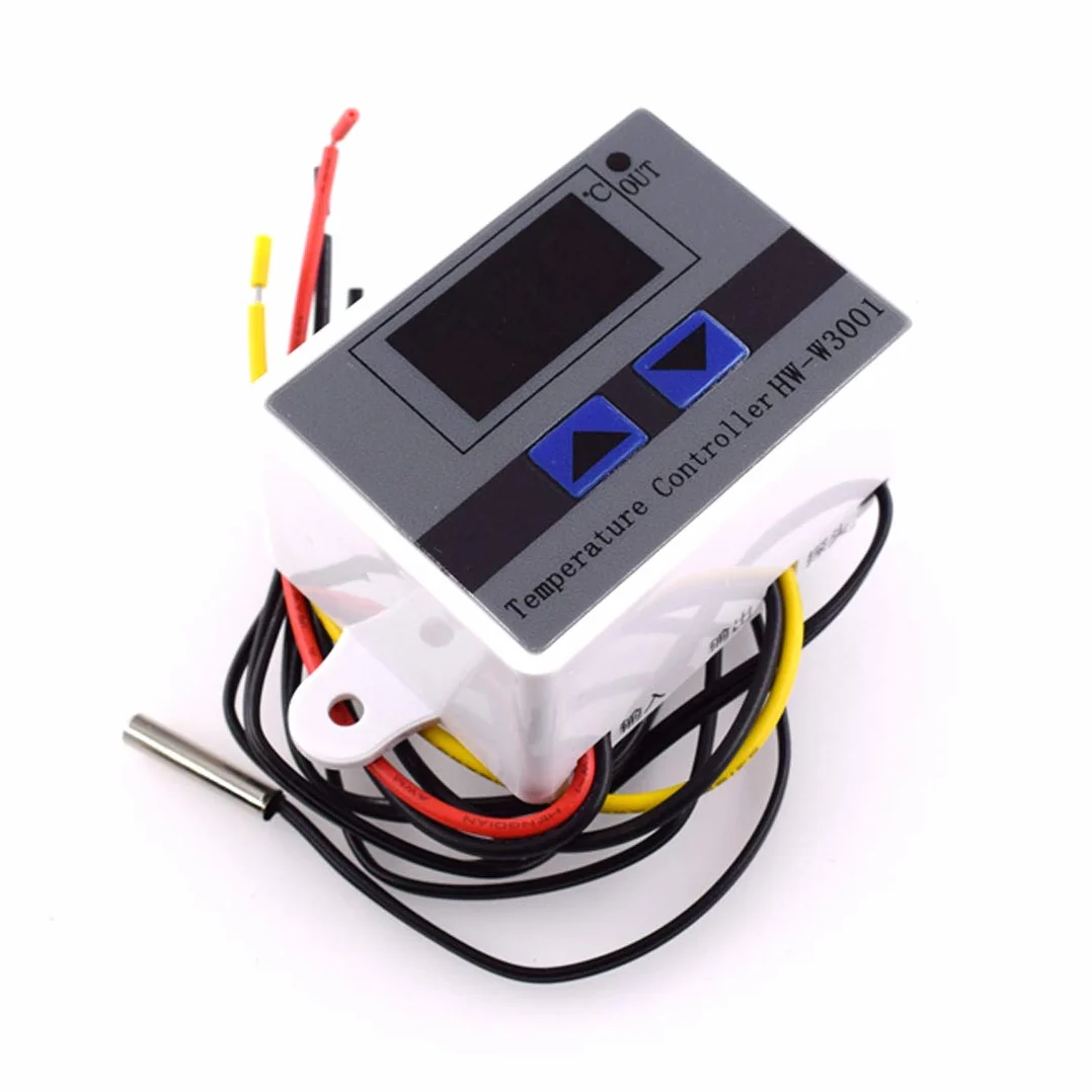 Hailege 12 V cyfrowy kontroler temperatury LED termostat NTC 10K próbka