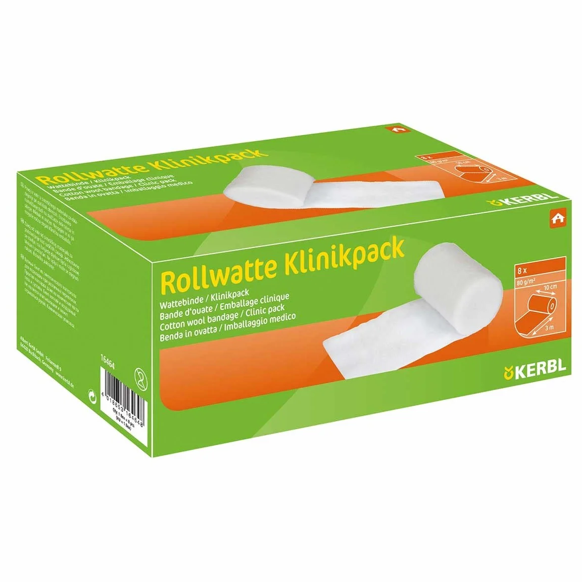 Kerbl Wata w Rolce Rollino 10 cm/3 m 8 szt Opak Kliniczne