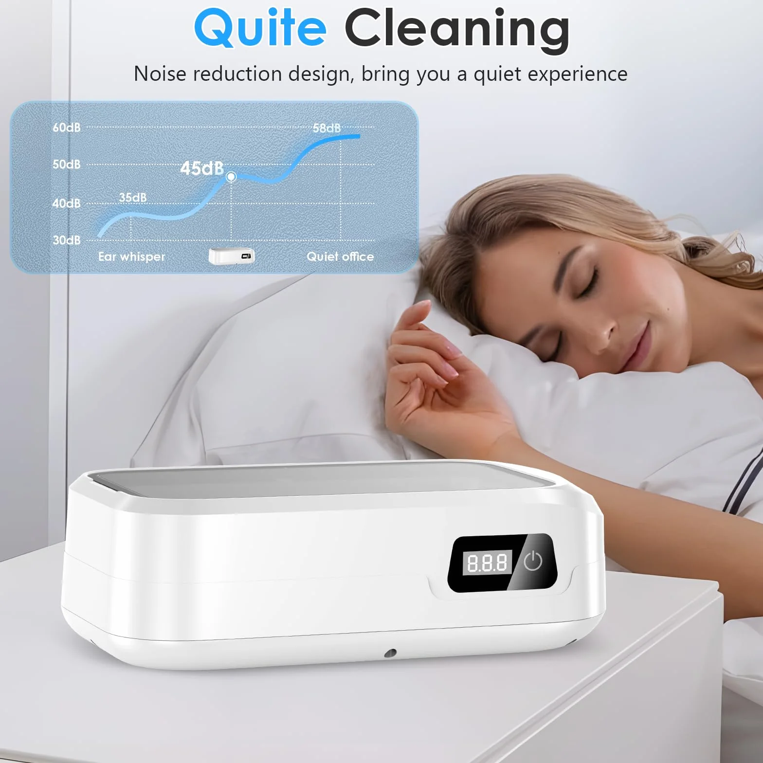 Ultradźwiękowy środek czyszczący 49000 Hz 600 ml z wyświetlaczem LED 4 timer do okularów biżuterii