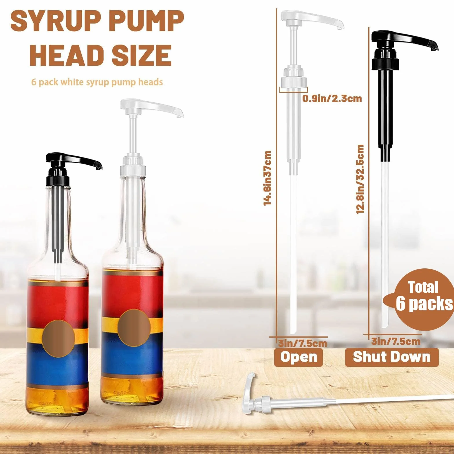 Dozownik syropu z długimi wężami 500 ml/1000 ml