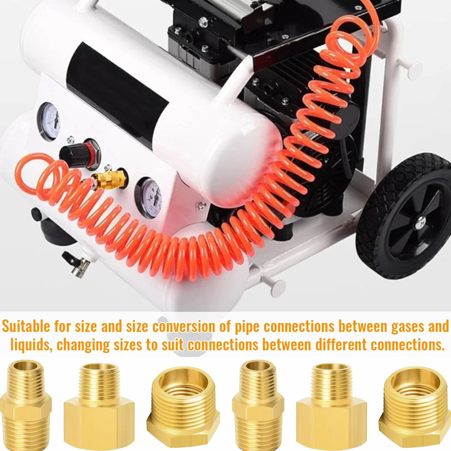 18 sztuk 1/8" do 1/4" gwint wewnętrzny i zewnętrzny BSP gwint mosiężny złączka sześciokątna i sześciokątna złączka redukcyjna i sześciokątne złącze tulejowe do konwersji połączeń rurowych