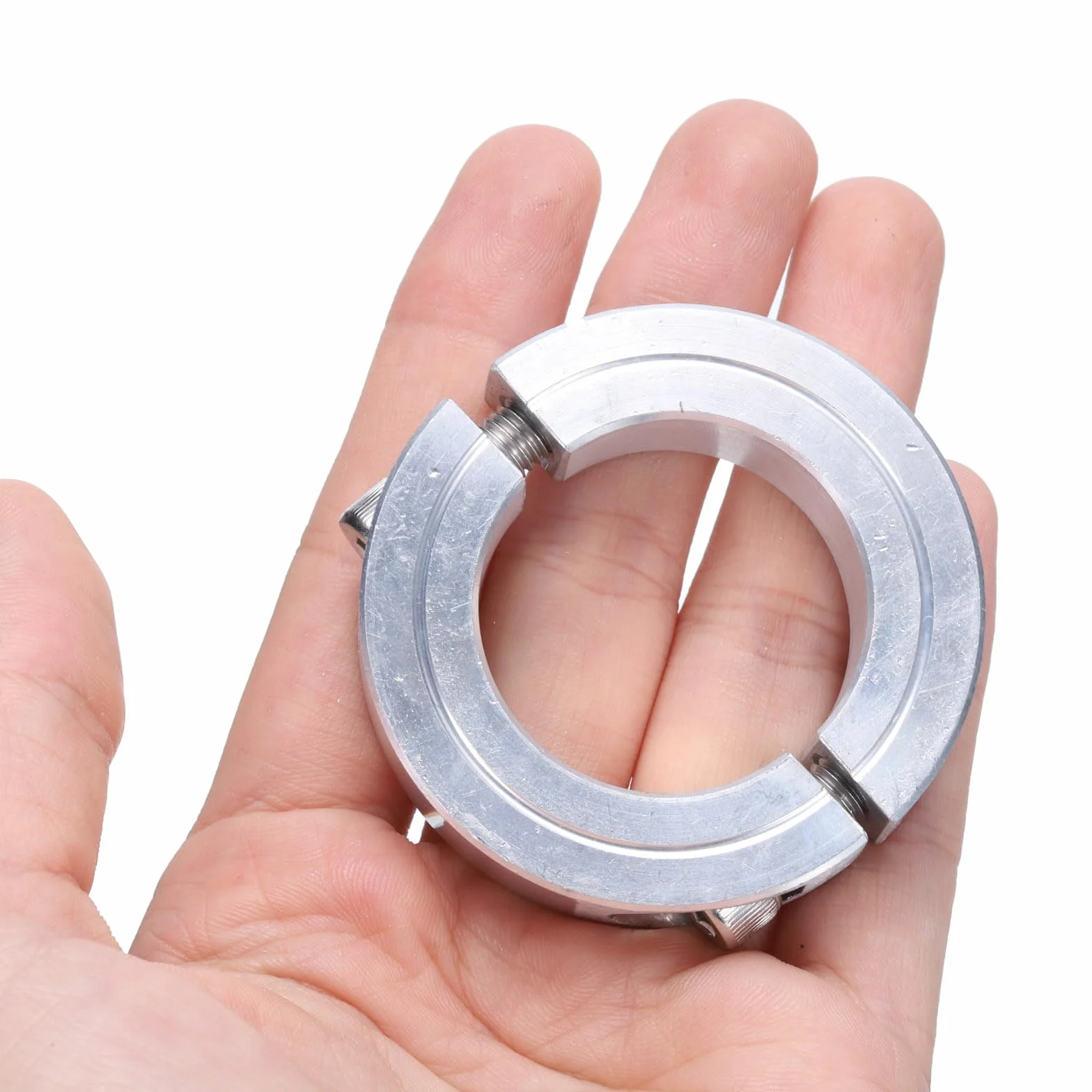 QUARKZMAN 2 szt. Podwójny kołnierz zaciskowy wału 1-1/4", dwuczęściowy kołnierz blokujący, 2-1/16 "Od, grubość 1/2", zacisk kołnierzowy dzielony śruba ze stopu aluminium