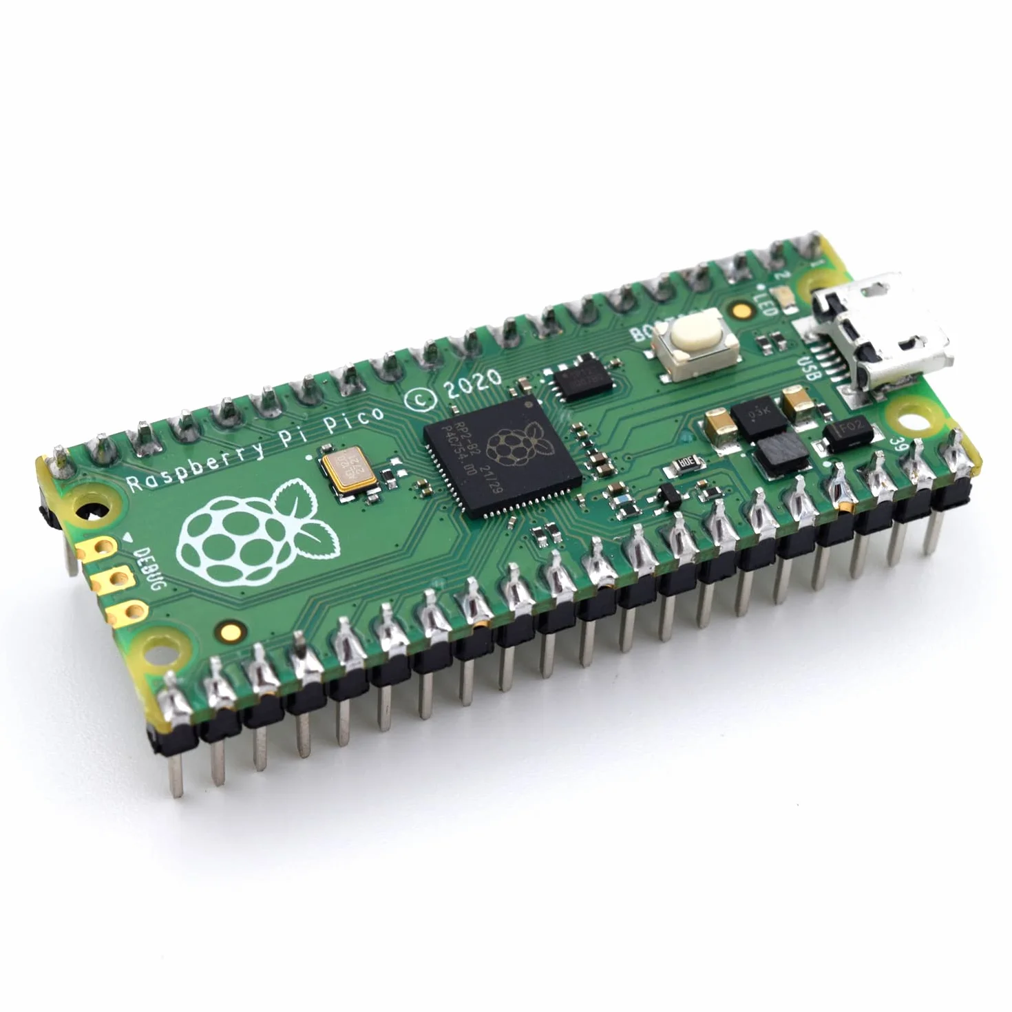 Adeept Raspberry Pi Pico wstępnie lutowany nagłówek kabel USB mini płytka rozwojowa mikrokontrolera RP2040 ARM Cortex M0+