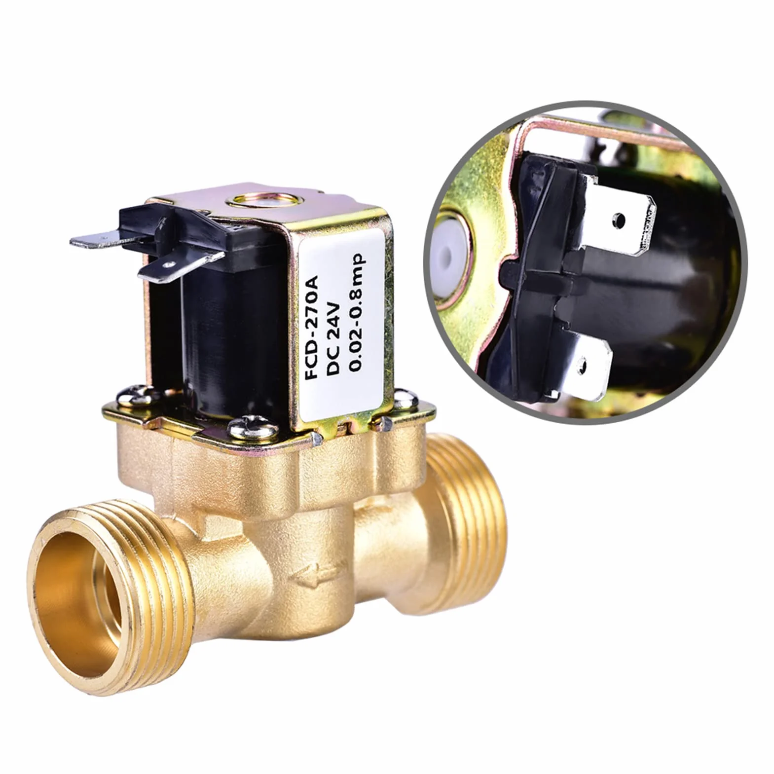 3/4 "Dc 24V 220Ma Jednokierunkowe Szybkozłącze Normalnie Zamknięte Normalnie Zamknięte Magnetyczny Mosiężny Zawór Elektromagnetyczny Do Sterowania Wodą