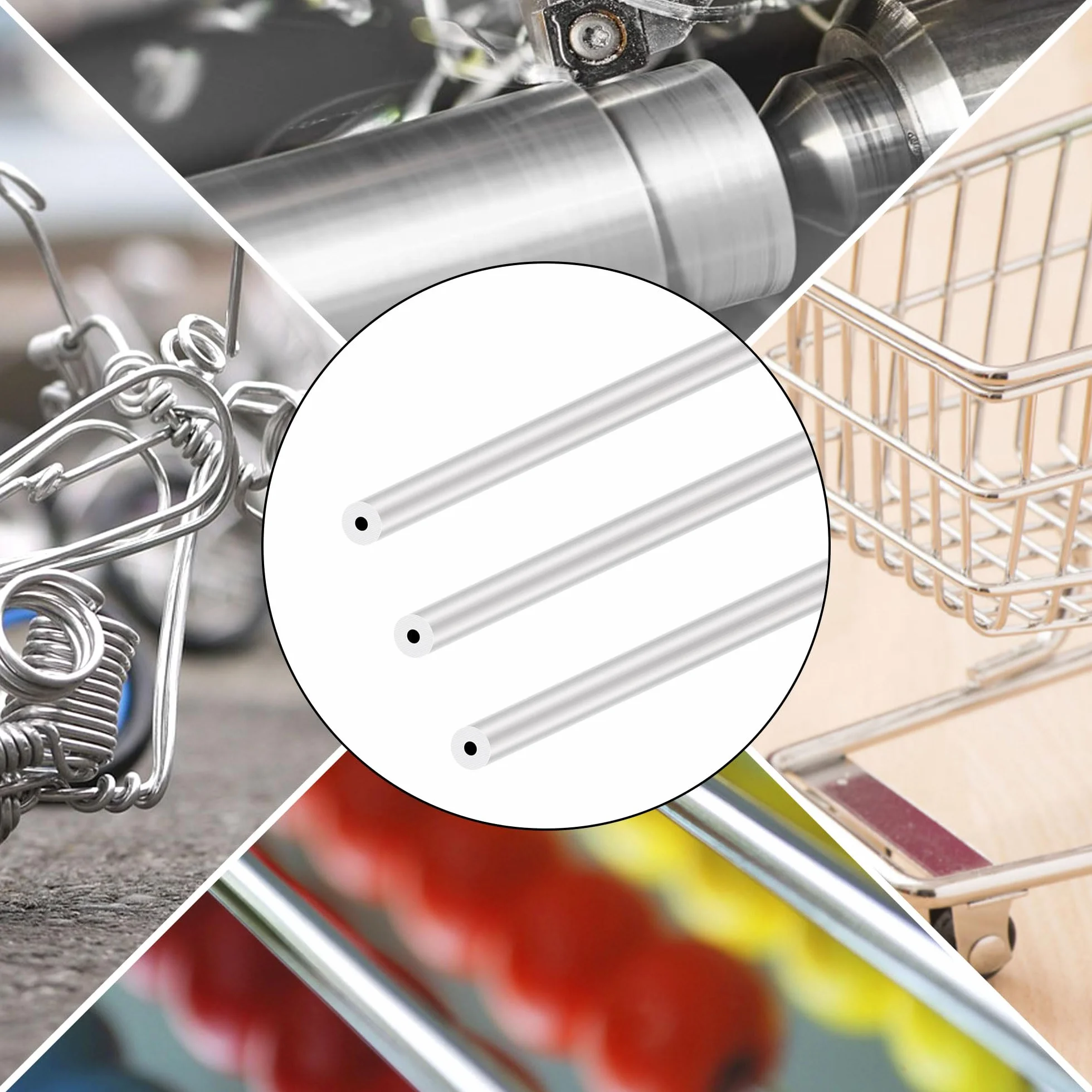 6063 rura aluminiowa 12 mm średnica zewnętrzna x 10 mm ID 1,0 mm grubość ścianki 200 mm długości, aluminiowe okrągłe rury bezszwowe proste rury (3 szt.)