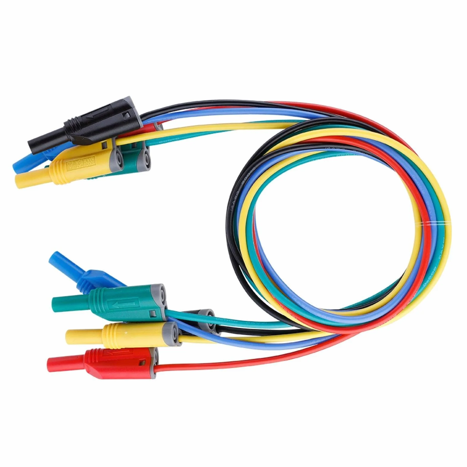 Wtyk bananowy 4mm 14AWG przewód pomiarowy silikonowy do multimetru 5 sztuk