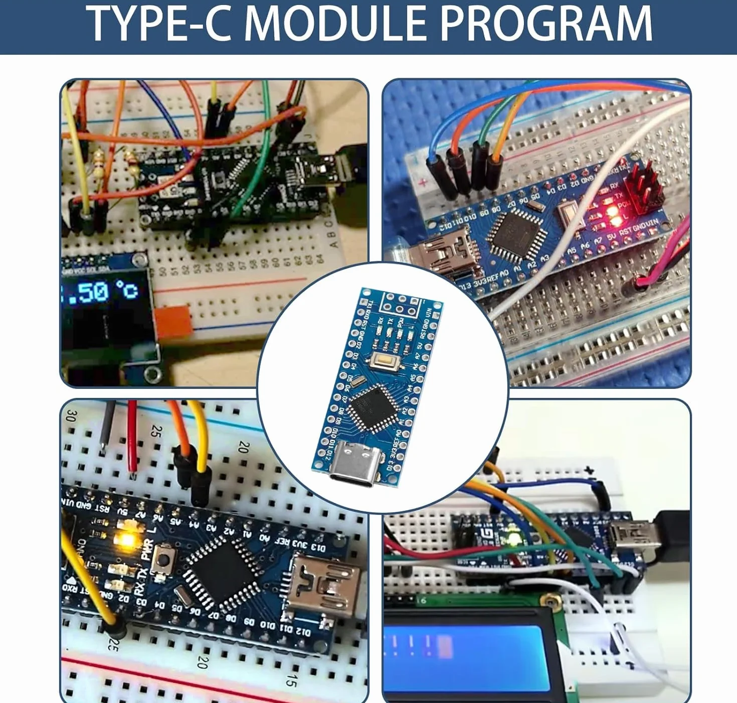 3 sztuki Nano do złączy Type-C CH340 Controller Board 5 V/16 MHz Nano Board kompatybilne z Arduino IDE