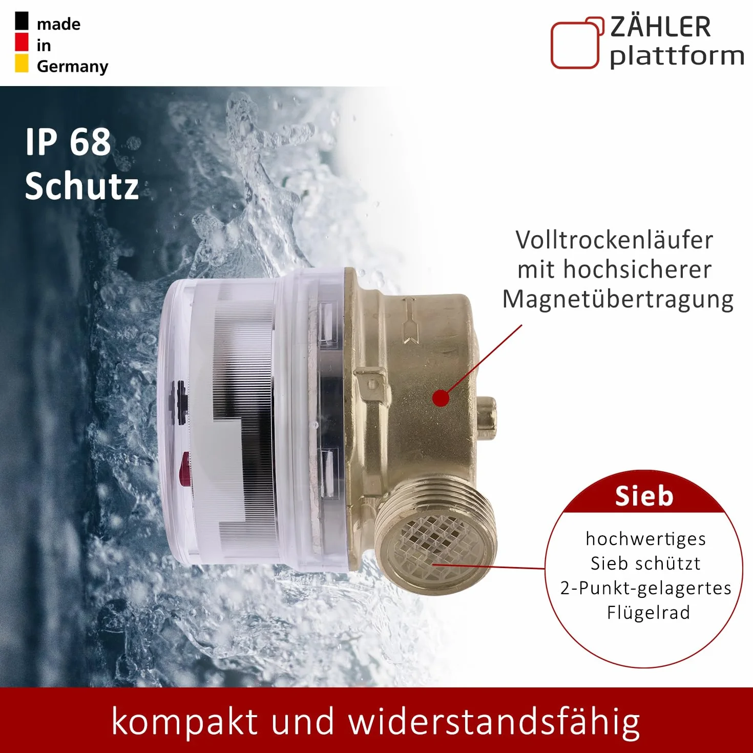 Wodomierz 2025 Qn 1,5 BL 80 mm 3/4 cala Made in Germany